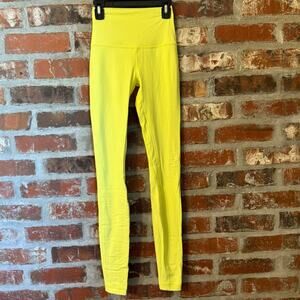 Lululemon Athletica Electric Lemon Neon Align High Rise Leggings
